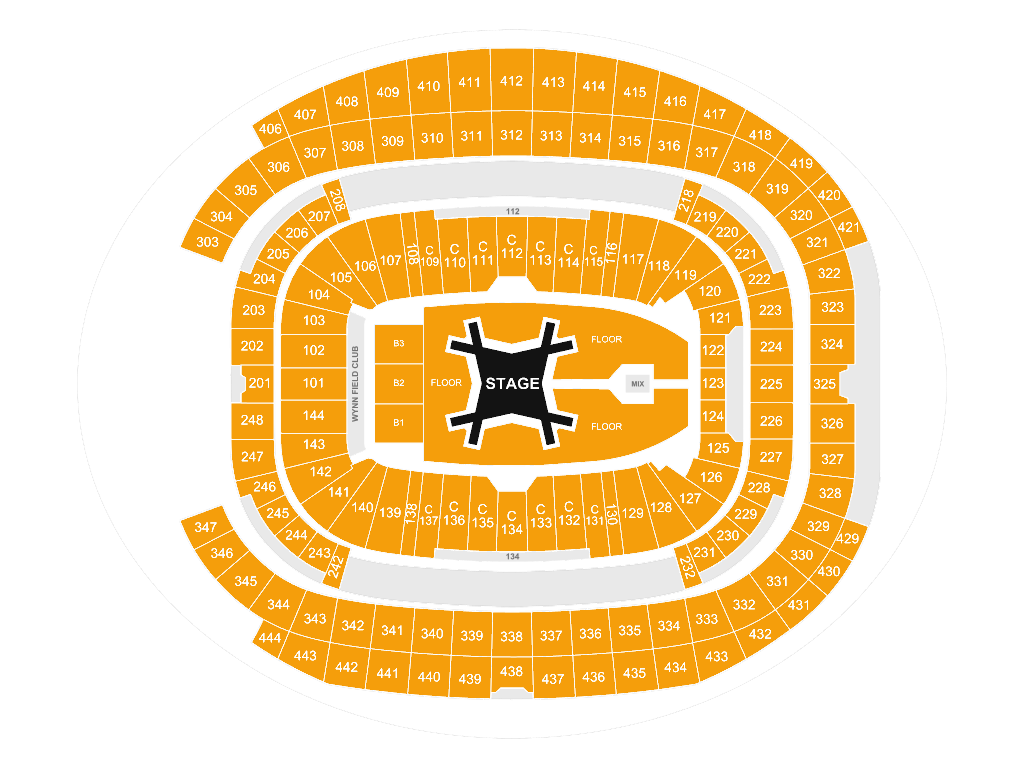 Allegiant Stadium seating chart