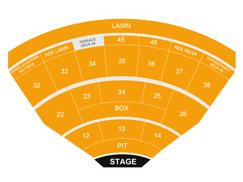 Blossom Music Center seating chart