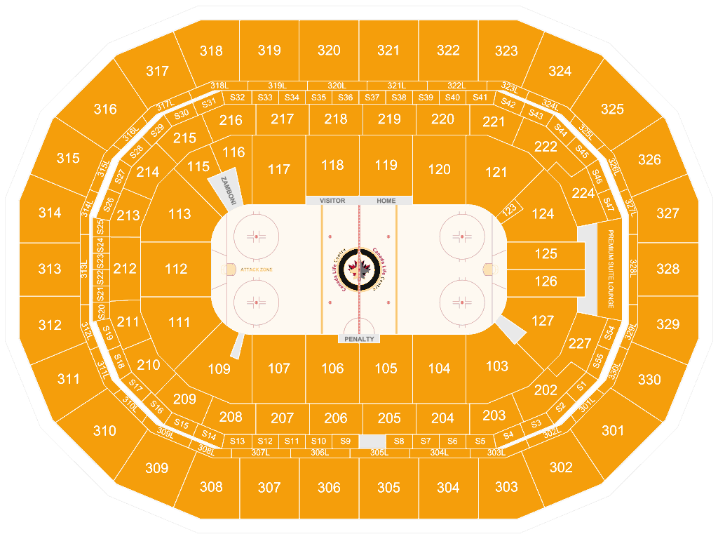 Canada Life Centre seating chart