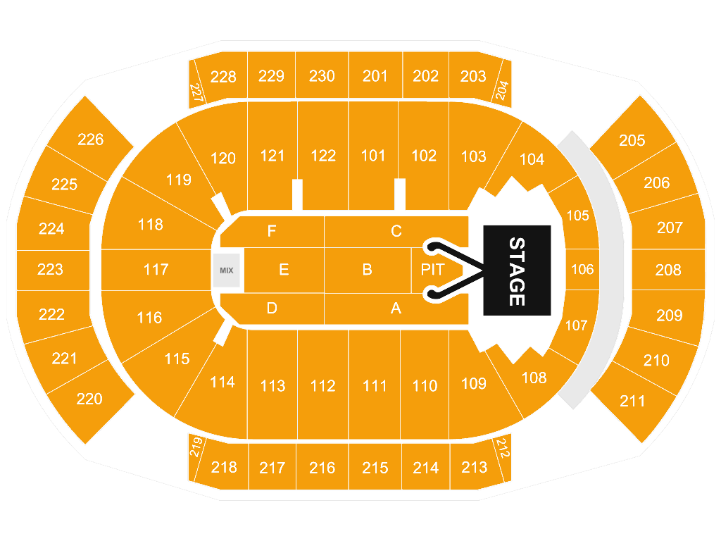 Desert Diamond Arena seating chart