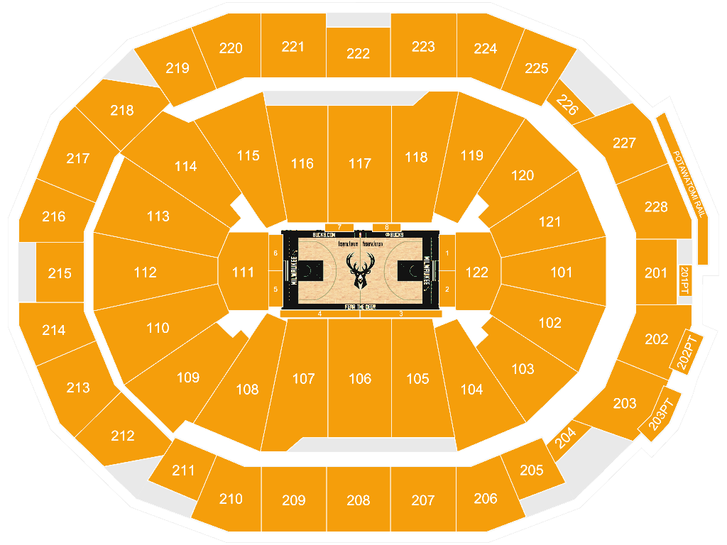Fiserv Forum seating chart