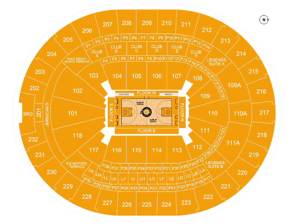 Kia Center seating chart