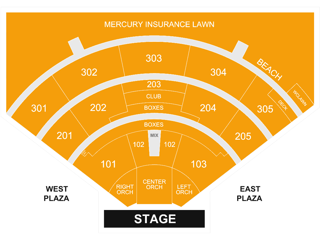 North Island Credit Union Amphitheatre seating chart