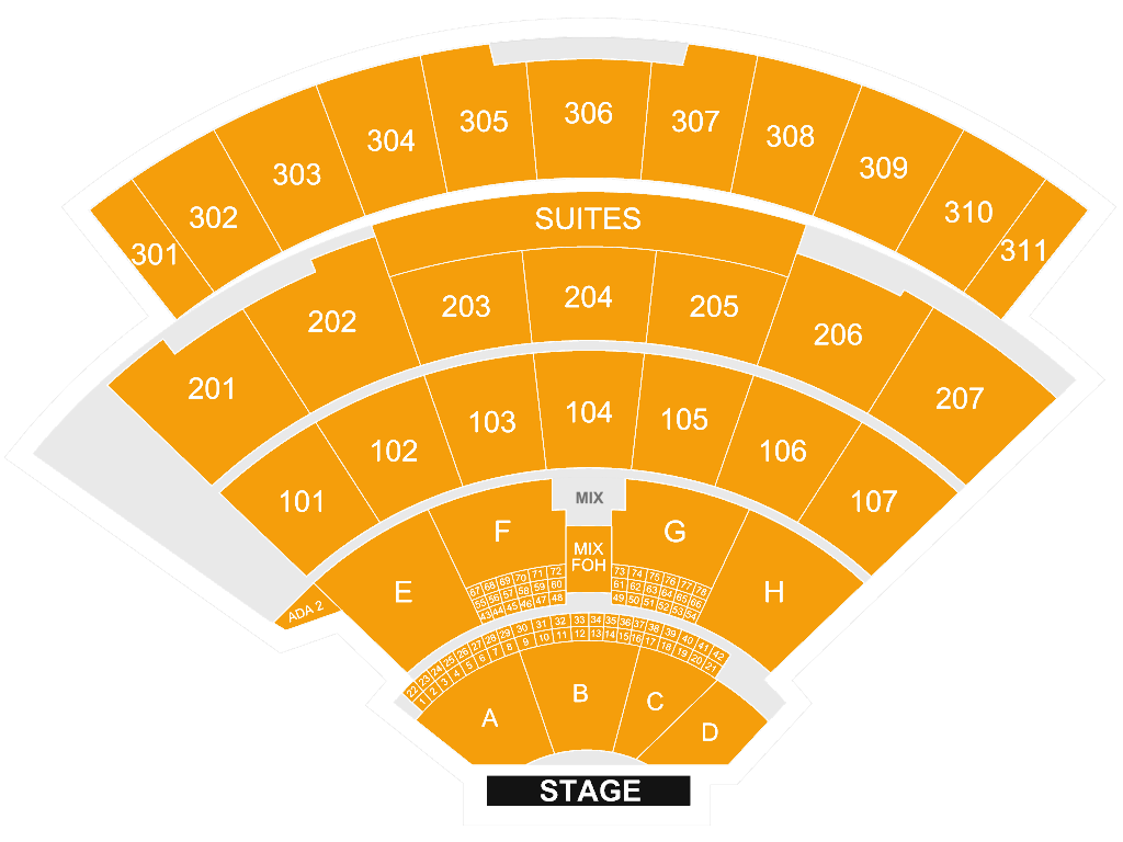 Northwell at Jones Beach Theater seating chart