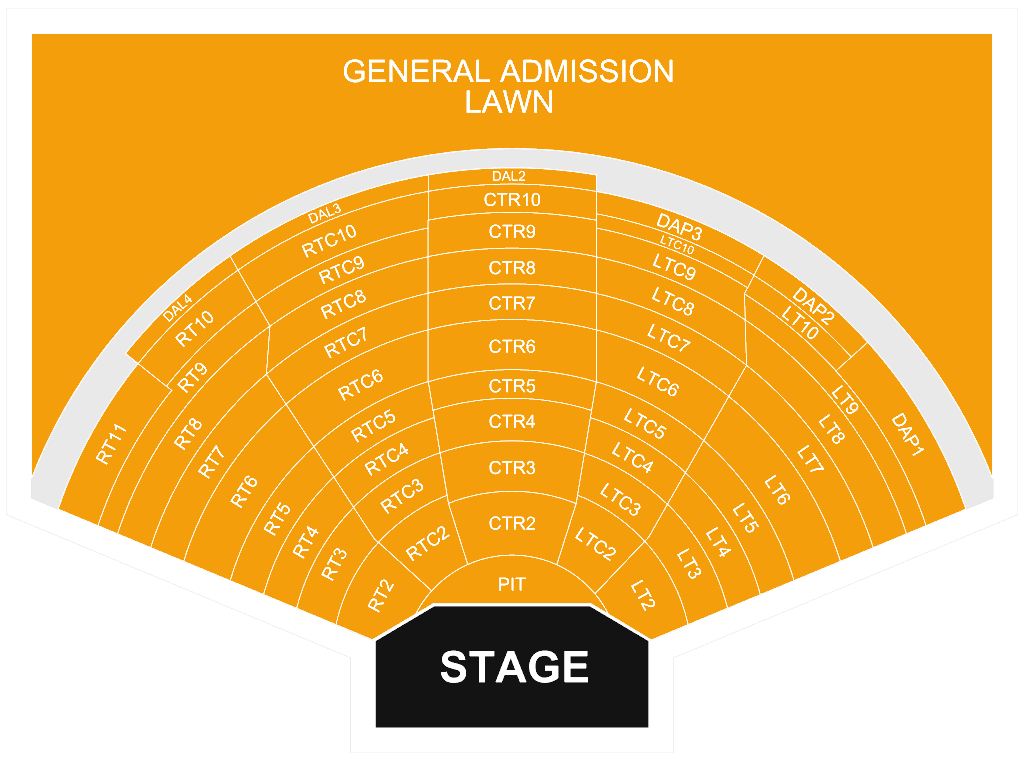 Pine Knob Music Theatre seating chart