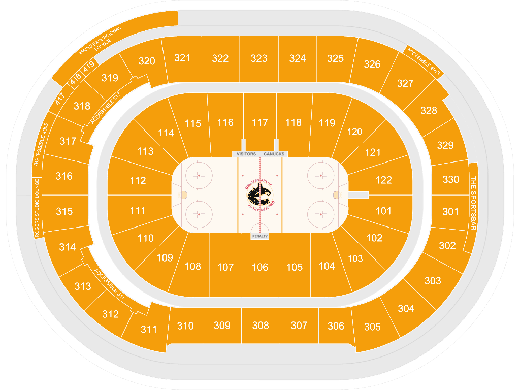 Rogers Arena seating chart