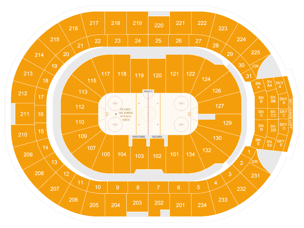 Rogers Place seating chart