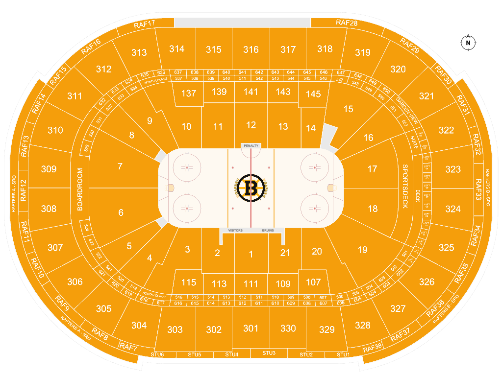 TD Garden seating chart