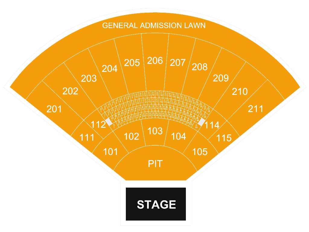 Toyota Amphitheatre seating chart